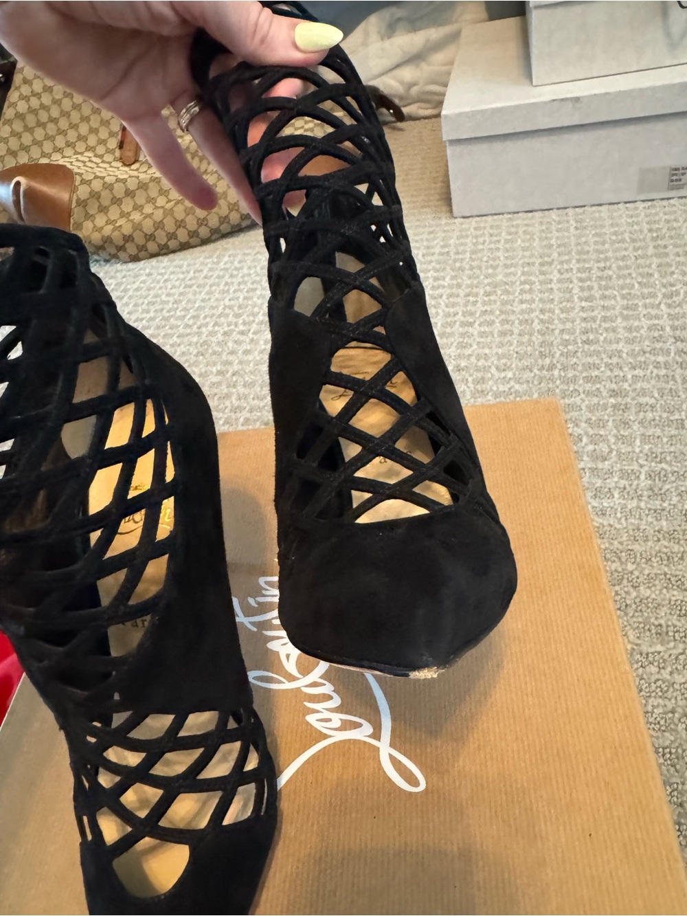 Christian Louboutin Mrs
Bouglione Cage Ankle Boots - Picture 7 of 12